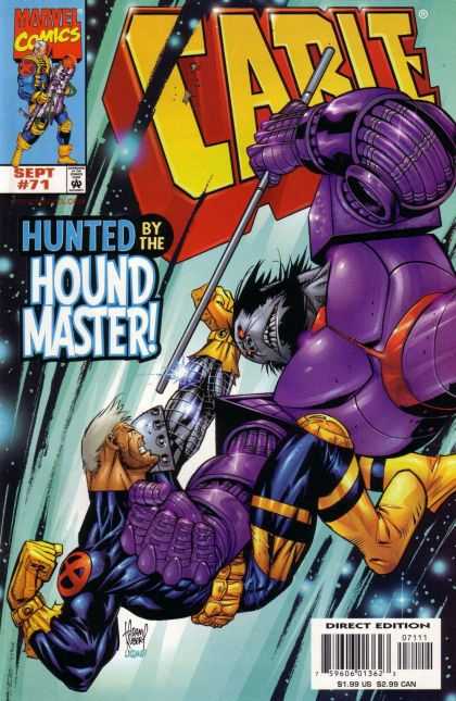 Cable 71 - Hunted By The Hound Master - Purple Suit - Rod - Marvel - Gold Boots - Adam Kubert