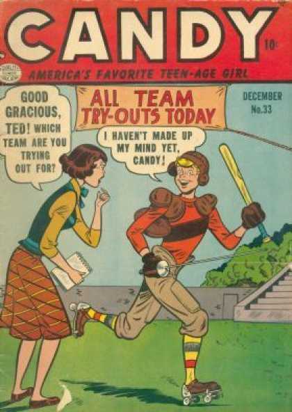 Candy 33 - Ted - Baseball - Roller Skates - No 33 - All Team Try-outs