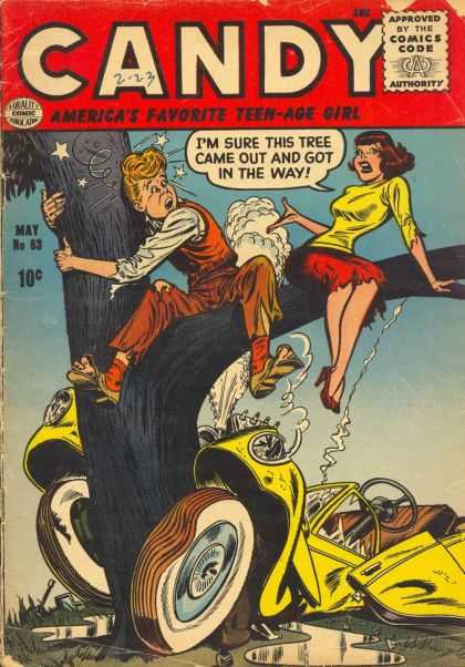 Candy 63 - Tree - Crash - Automobile - Accident - Torn Clothing