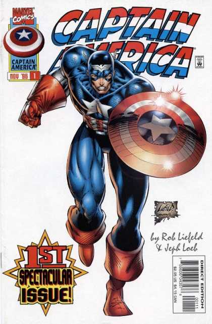 Captain America (1996) 1 - Marvel - Shield - Superhero - November - Jeph Loeb - Rob Liefeld