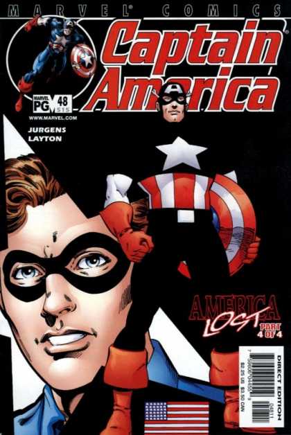 Captain America (1998) 48 - Jurgens And Layton - America Lost - Captain America Is In The Dark - Confidence On The Face Of Captain America - Captain America Staying Strong - Dan Jurgens