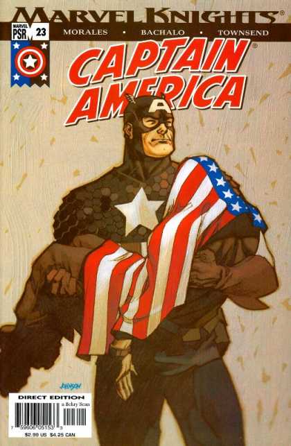 Captain America (2002) 23 - Marvel Knights - Flag - Dead Soldier - Direct Edition - Patriotic