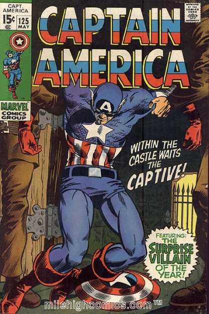 Captain America 125 - Marvel Comics Group - Comics Code - Superhero - Within The Castle Waits The Captive - Surprise Villain - Gene Colan