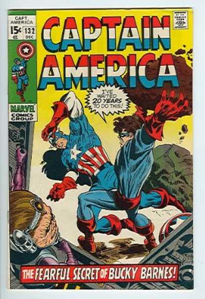 Captain America 132 - 15c - 132 - Dec - Marvel - Red White Blue - Gene Colan