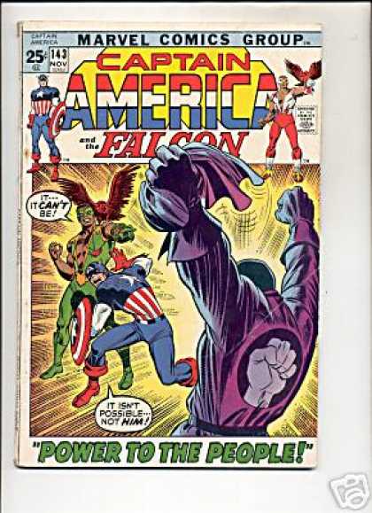 Captain America 143 - Power To The People - Fist - Bird - Green - Purple