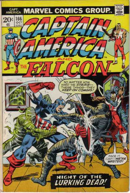 Captain America 166 - The Falcon - Night Of The Lurking Dead - Mummies - Undead - Fight