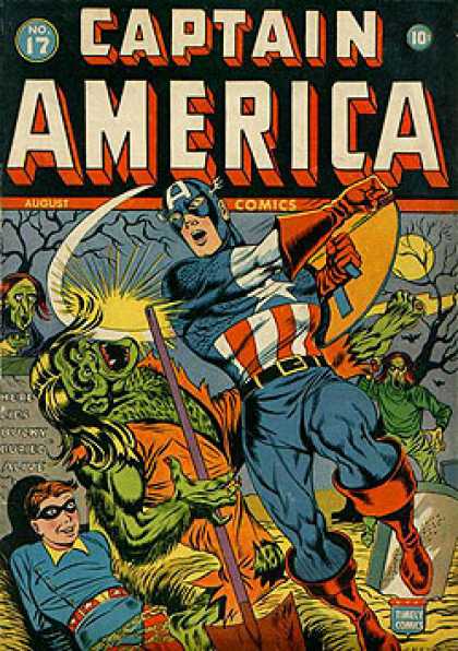 Captain America 17 - Cemetry - Shield - Winged Mask - Undead - Tombstones - Steve Epting