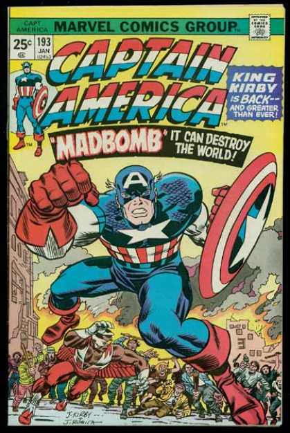 Captain America 193 - Madbomb - King Kirby - Destroy The World - Adventurous America - Marvel Comics Group - Jack Kirby