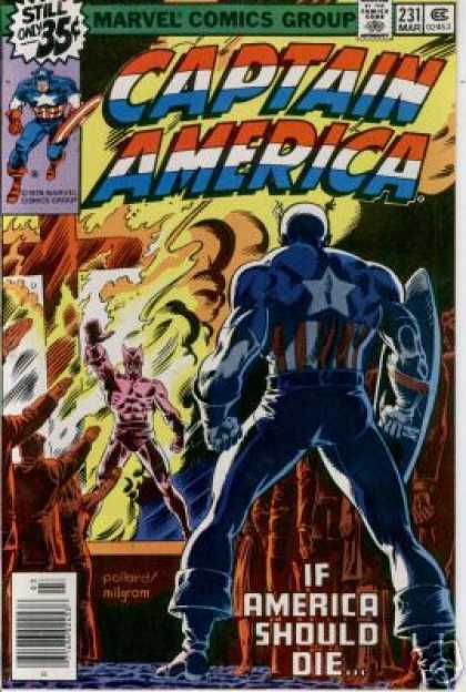Captain America 231 - Captain America - If America Should Die - Buring Cross - Flames - Villan