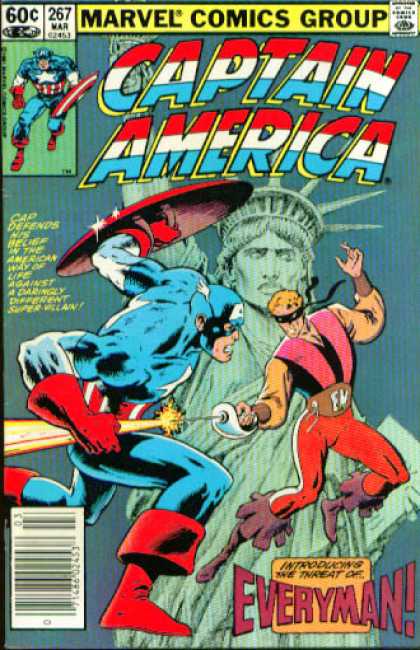 Captain America 267 - Captain America - 267 March - Statue Of Liberty - Shield - Sword