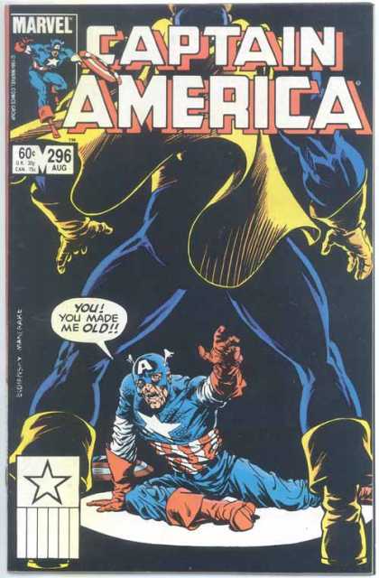 Captain America 296 - You Made Me Old - Spot Light - Getting Old - 296 Aug - Blue Yellow