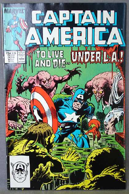 Captain America 329 - To Live And Die - Under La - Marvel - Sewer - Corpses