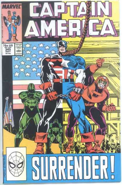 Captain America 345 - Marvel - September - American Flag - Noose - Chain