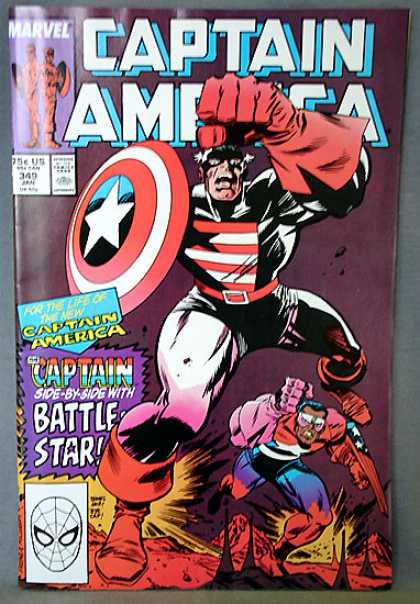 Captain America 349 - Shield - Captain America - Marvel - Spiderman - Sidekick
