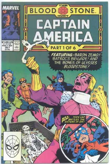 Captain America 357 - Marvel - Blood Stone - The Hunt - Superhero - Approved By The Comics Code