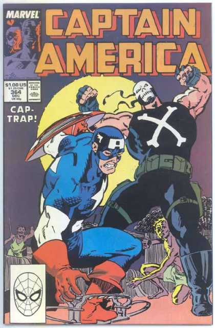 Captain America 364 - Marvel - Shield - Cap-trap - Fight - Comics Code Authority