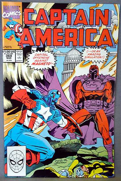Captain America 368 - Marvel - Magneto - Amazing Simulation - Attack - White House - Ron Lim