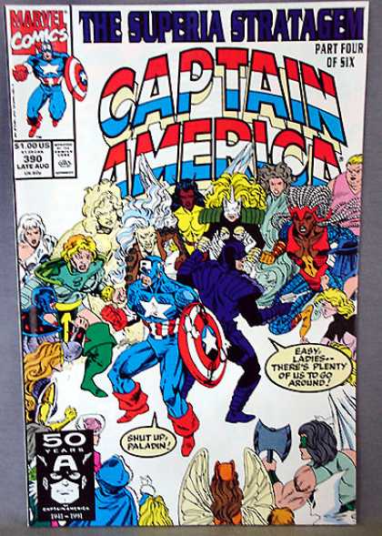 Captain America 390 - Wooing America - Stand Back Ladies Part 1 - The All American Boy - Americas Mojo - Irrisistable Democracy - Ron Lim