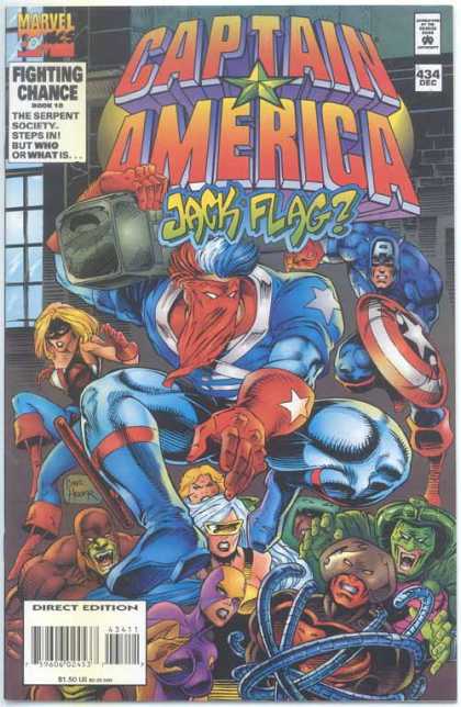 Captain America 434 - Red Mask - Shield - Marvel - Tenticles - Radio