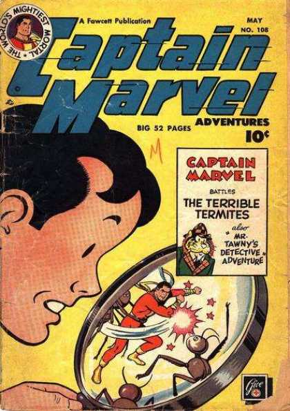 Captain Marvel Adventures 108 - Ant - Tiny - Mini - Boy - Fight - Clarence Beck