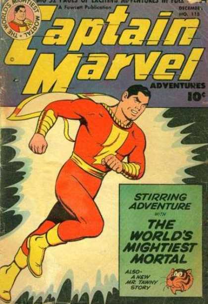 Captain Marvel Adventures 115 - Billy Batsons Alter Ego - Black Hair - Red Suit - Lightning Bolt - Cape - Clarence Beck