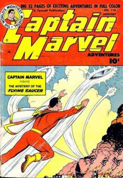 Captain Marvel Adventures 116 - The Worlds Mightiest Mortal - Flying Soccer - No116 - January - Big 52 Pages Of Exciting Adventures In Full Color - Clarence Beck