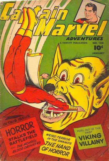 Captain Marvel Adventures 140 - Adventures - Monster - Horror - Viking Villainy - The Hand Of Horror - Clarence Beck