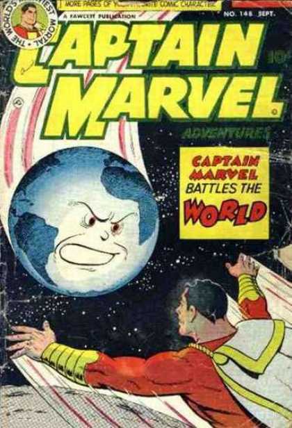 Captain Marvel Adventures 148 - Marvel - Marvel Comics - World - Battle - Captain Marvel - Clarence Beck