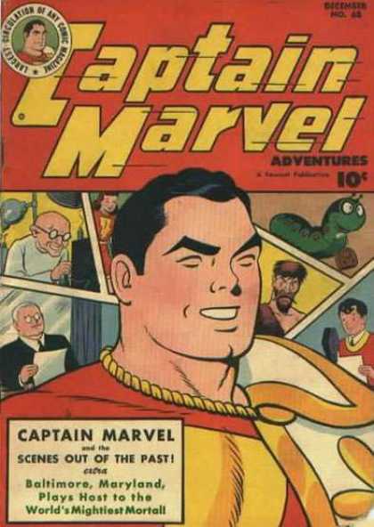 Captain Marvel Adventures 68 - Scenes Out Of The Past - Baltimore - Maryland - Worlds Mightiest Mortal - Green Worm - Clarence Beck