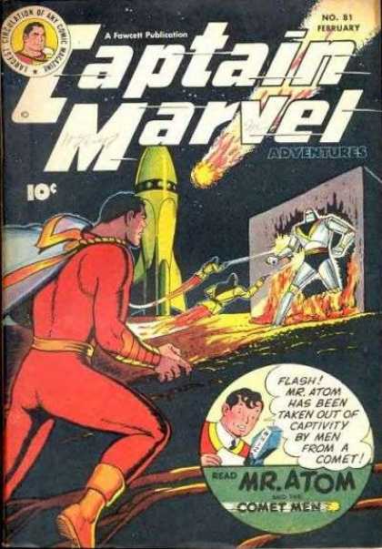 Captain Marvel Adventures 81 - Agent Spark - Lightning Star - Speedo Master - Mission Mars - Superzoomer - Clarence Beck