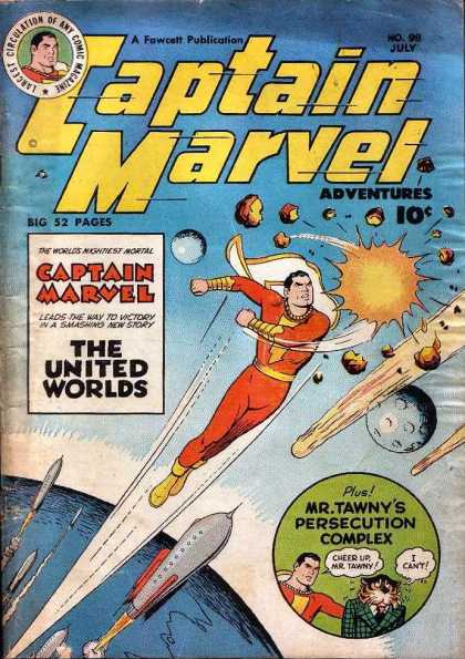 Captain Marvel Adventures 98 - The United Worlds - July - 52 Pages - Superhero - Fawcett - Clarence Beck