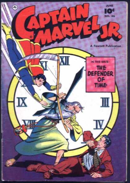 Captain Marvel Jr. 86 - Cape - Clock - Man - Father Time - Scythe