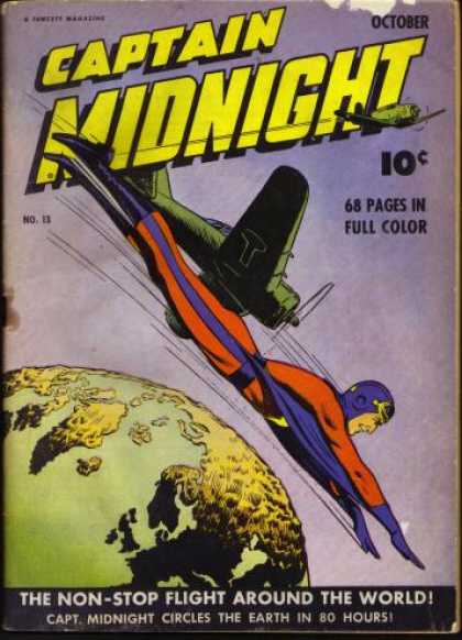 Captain Midnight 13 - Full Color - Airplane - Flight - World - Earth