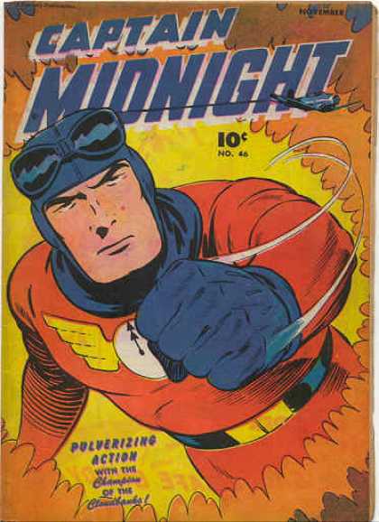 Captain Midnight 46 - Superhero - Pulverizing Action - November - Superhuman - Flight