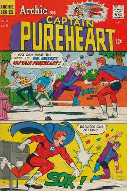 Captain Pureheart 5 - Archie Series - Aug - Approved By The Comics Code Authority - Tree - Drdetest