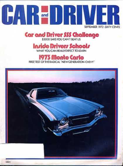 Car and Driver - September 1972
