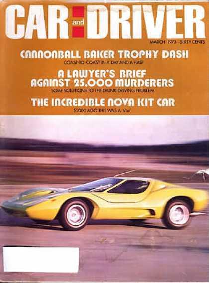 Car and Driver - March 1973