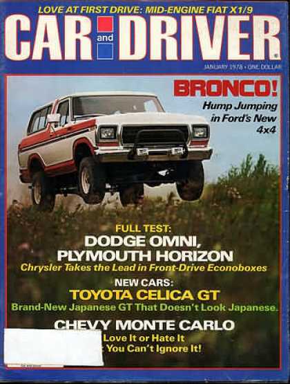 Car and Driver - January 1978