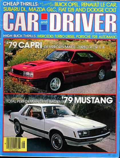 Car and Driver - August 1978