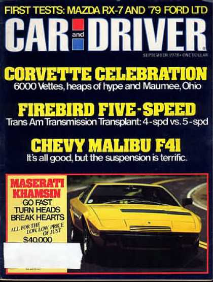 Car and Driver - September 1978