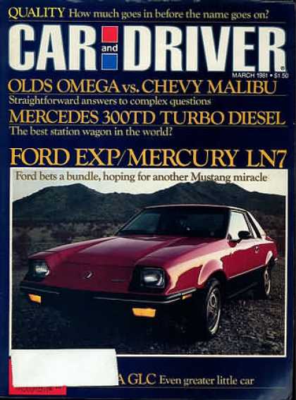 Car and Driver - March 1981