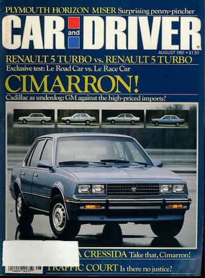 Car and Driver - August 1981
