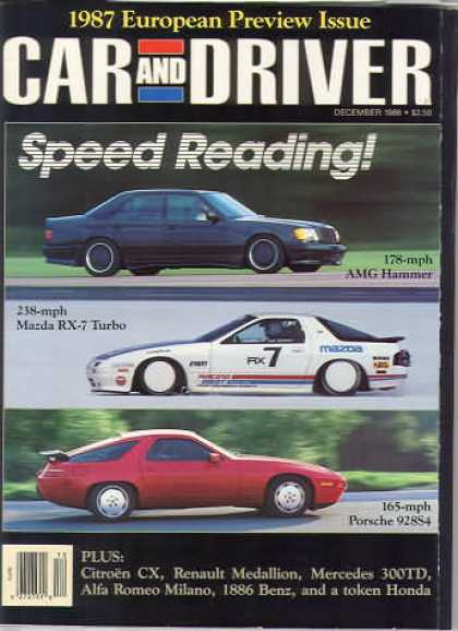 Car and Driver - December 1986