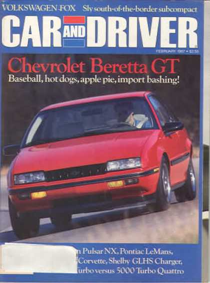 Car and Driver - February 1987