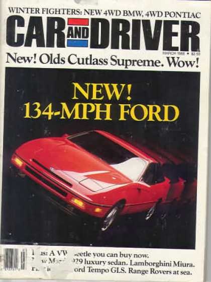 Car and Driver - March 1988