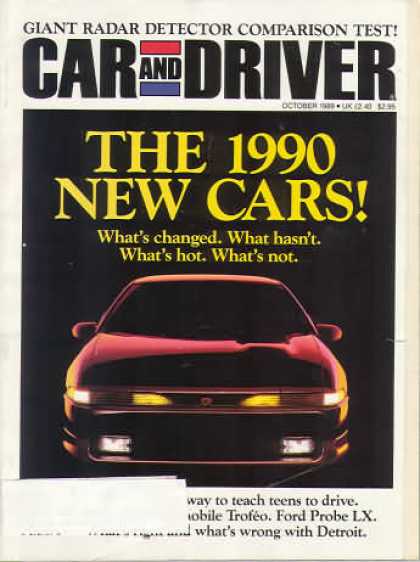 Car and Driver - October 1989