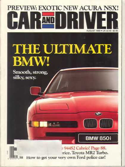 Car and Driver - August 1990