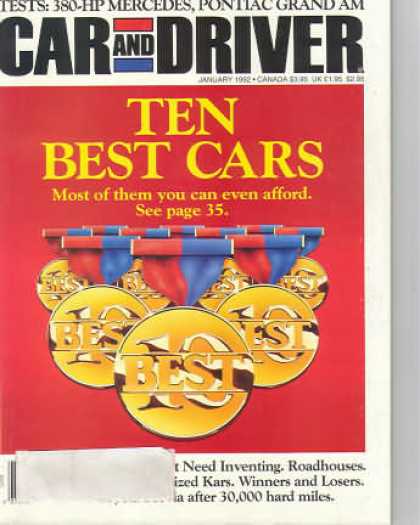 Car and Driver - January 1992
