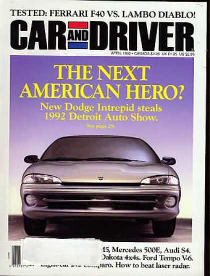 Car and Driver - April 1992