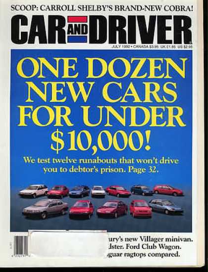 Car and Driver - July 1992